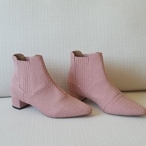 Beaded ankle boots (mauve)